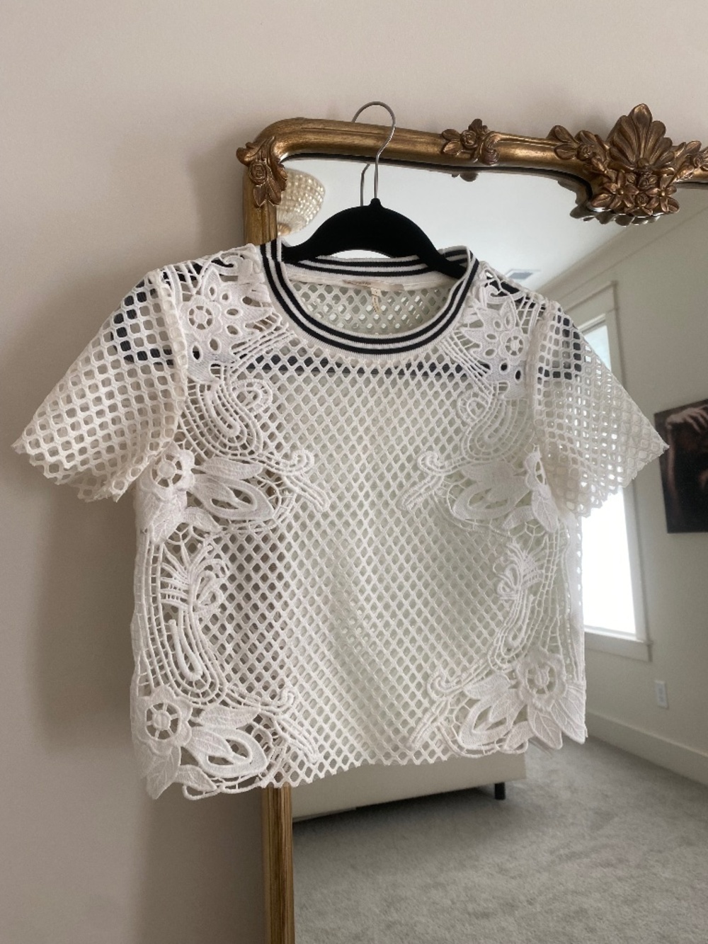 Maje Embroidered White Top Size 1 XS